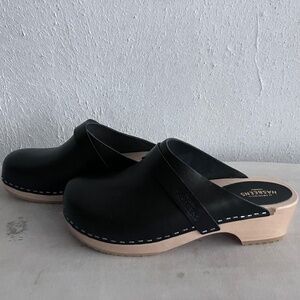 Swedish hasbeens husband clogs black 39 8